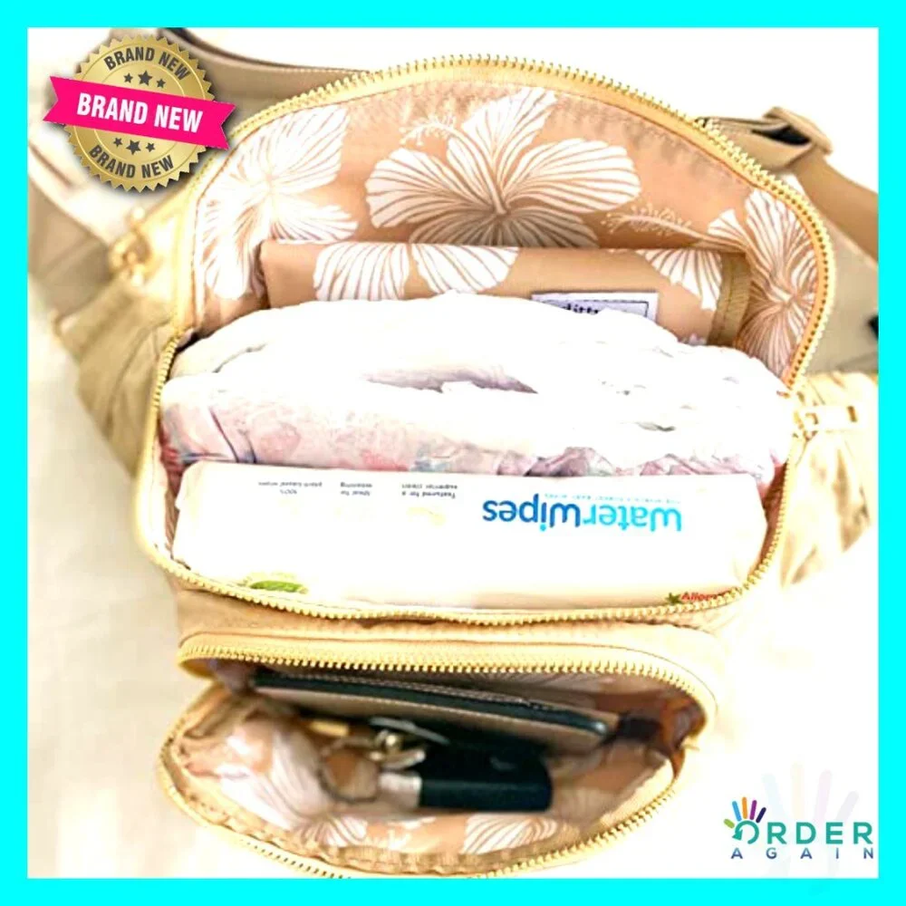 Small Diaper Bag Tote Crossbody Fanny Pack Portable Changing Pad Essentials